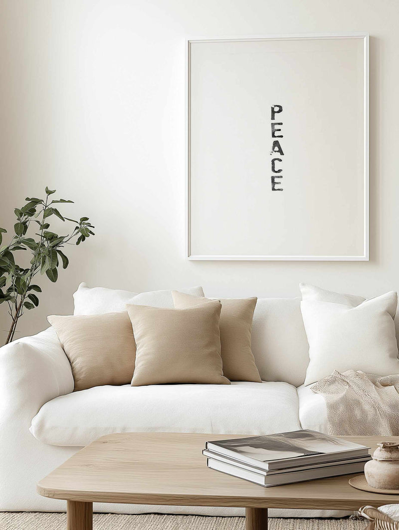 Peace | Black Watercolour Art Print