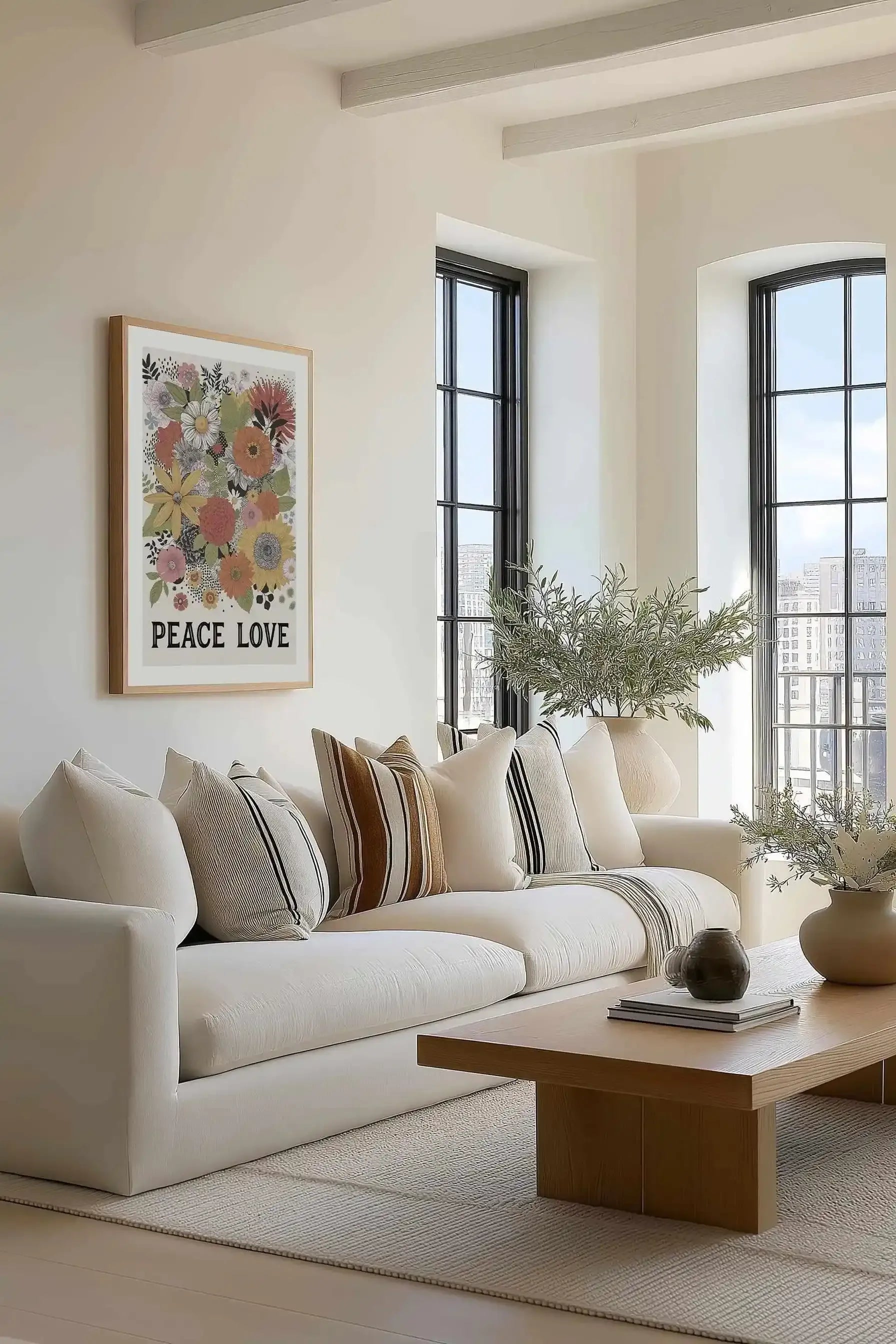 Peace & Love Art Print from Olive et Oriel where you can shop wallpaper and artworks online
