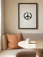 Peace Sign | Black Watercolour Art Print