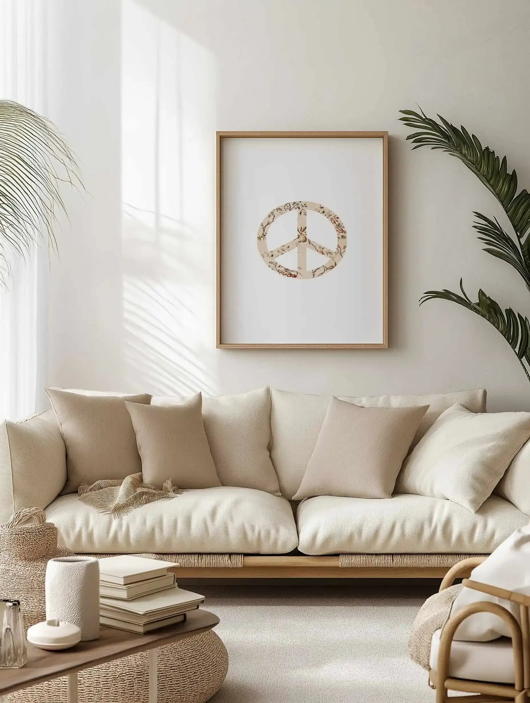 Peace Sign | Pastel Vintage Art Print from Olive et Oriel where you can shop wallpaper and artworks online