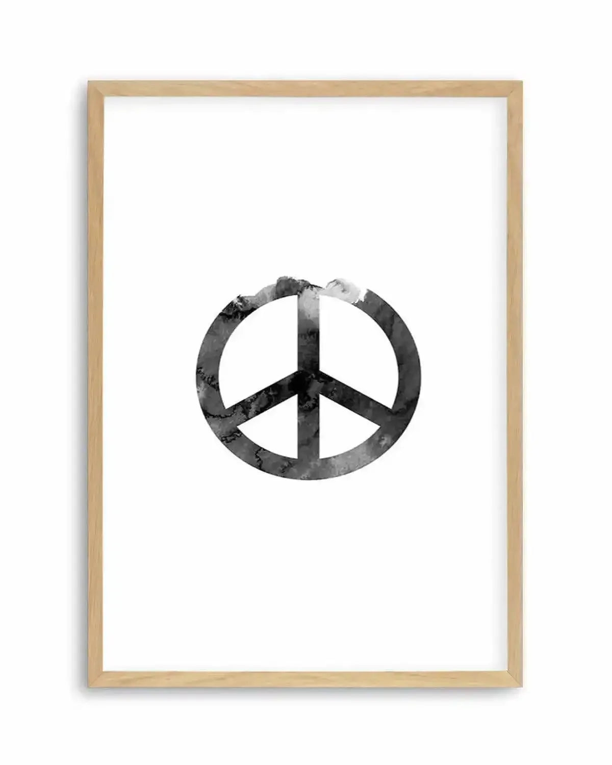Peace Sign | Black Watercolour Art Print from Olive et Oriel where you can shop wallpaper and artworks online