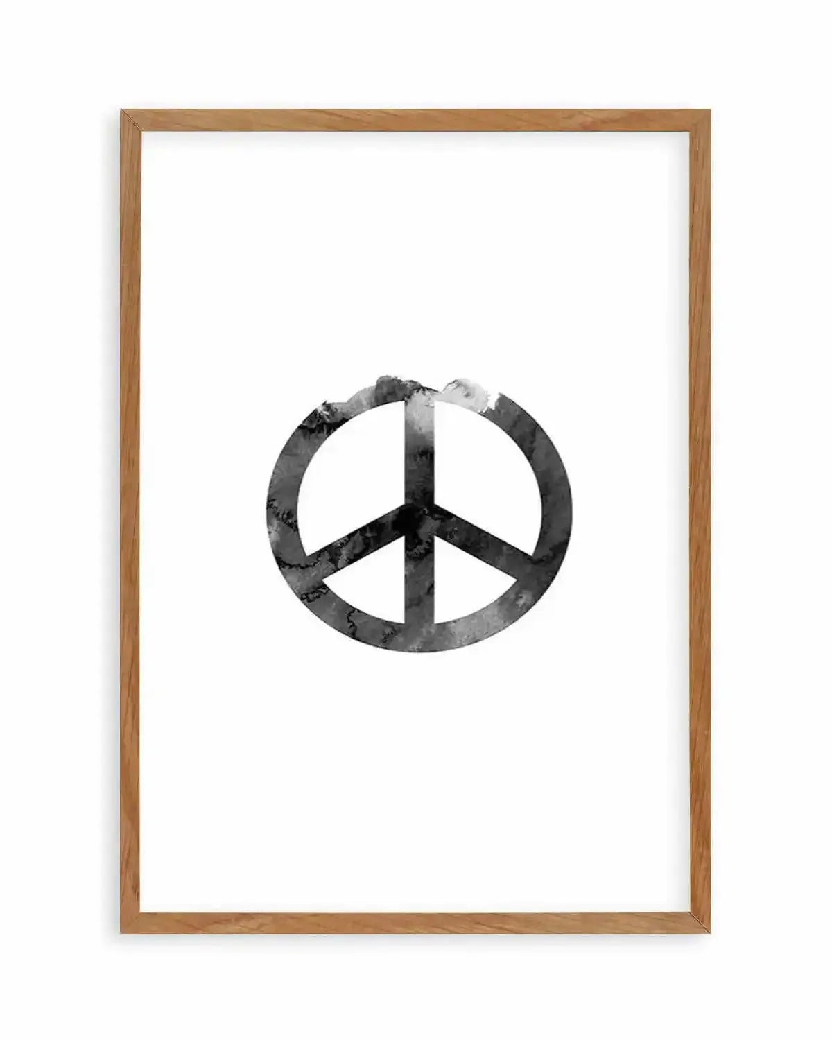 Peace Sign | Black Watercolour Art Print from Olive et Oriel where you can shop wallpaper and artworks online