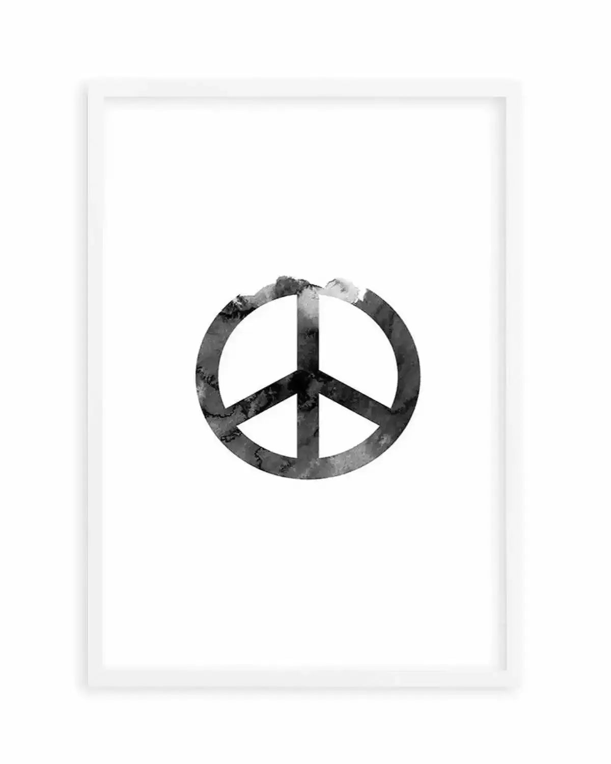 Peace Sign | Black Watercolour Art Print from Olive et Oriel where you can shop wallpaper and artworks online