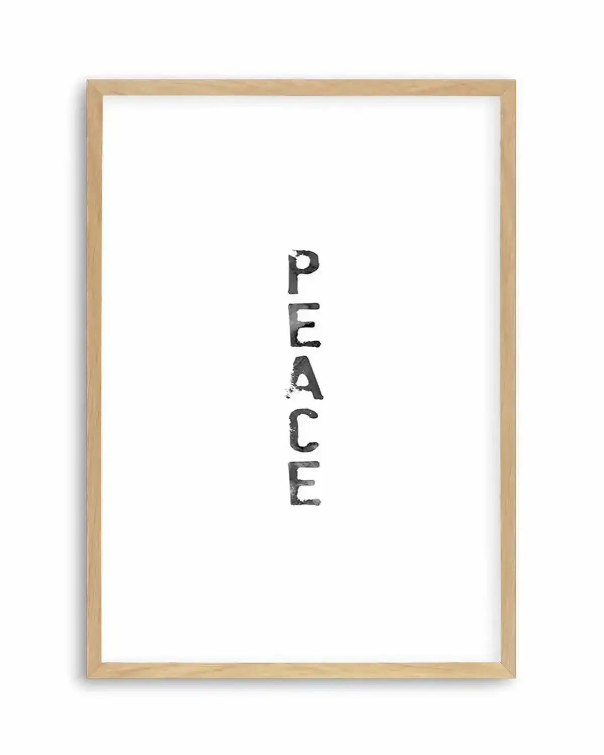 Peace | Black Watercolour Art Print from Olive et Oriel where you can shop wallpaper and artworks online