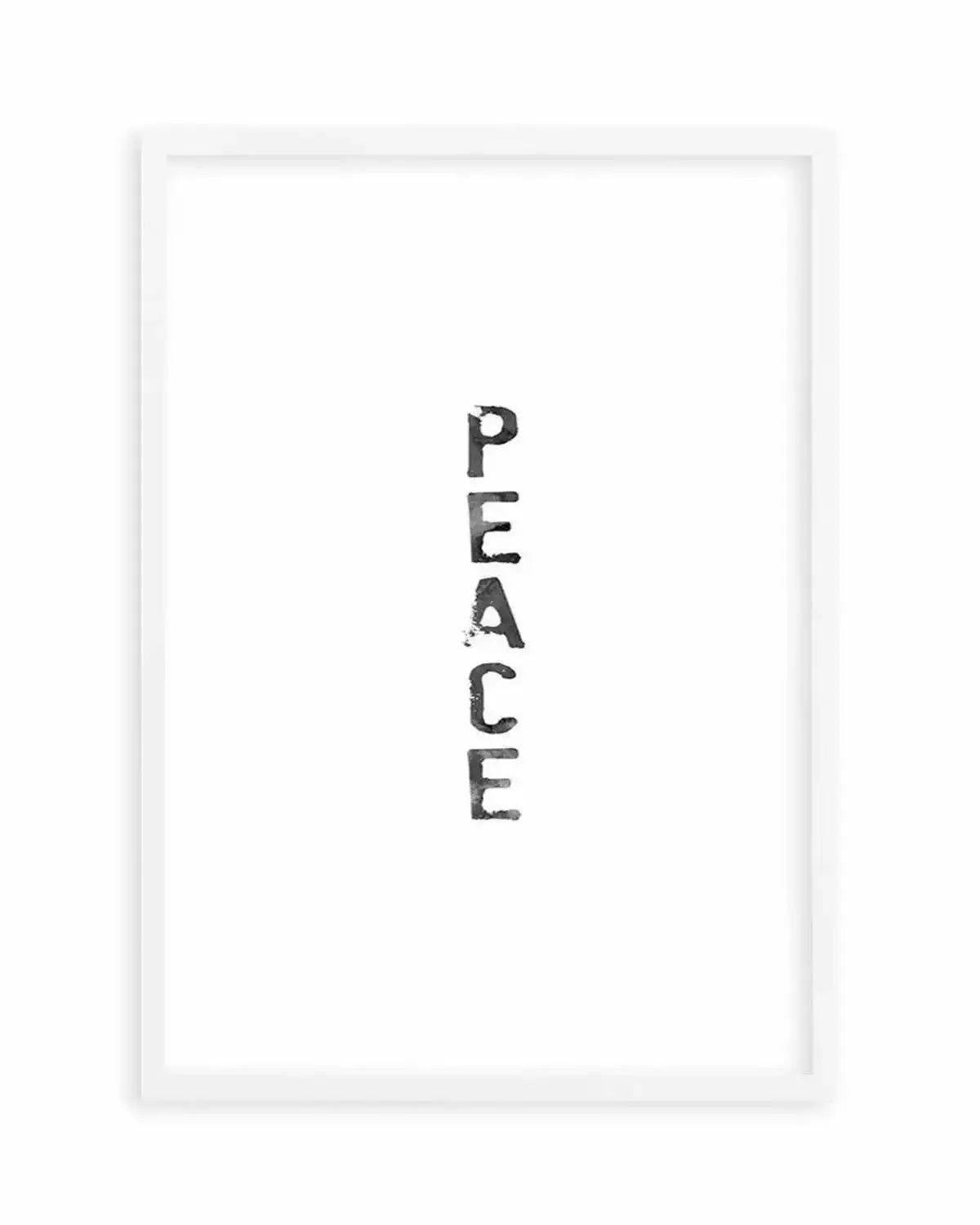 Peace | Black Watercolour Art Print from Olive et Oriel where you can shop wallpaper and artworks online