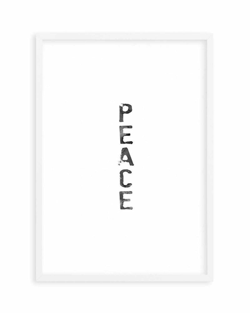 Peace | Black Watercolour Art Print