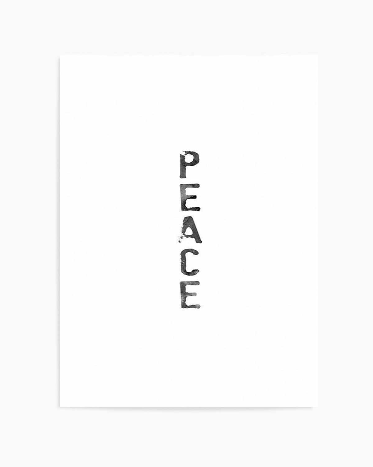 Peace | Black Watercolour Art Print