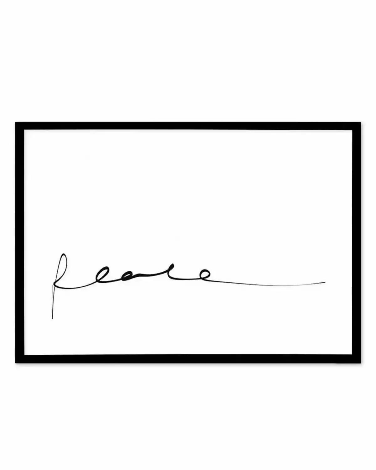 Peace | Hand scripted Art Print from Olive et Oriel where you can shop wallpaper and artworks online