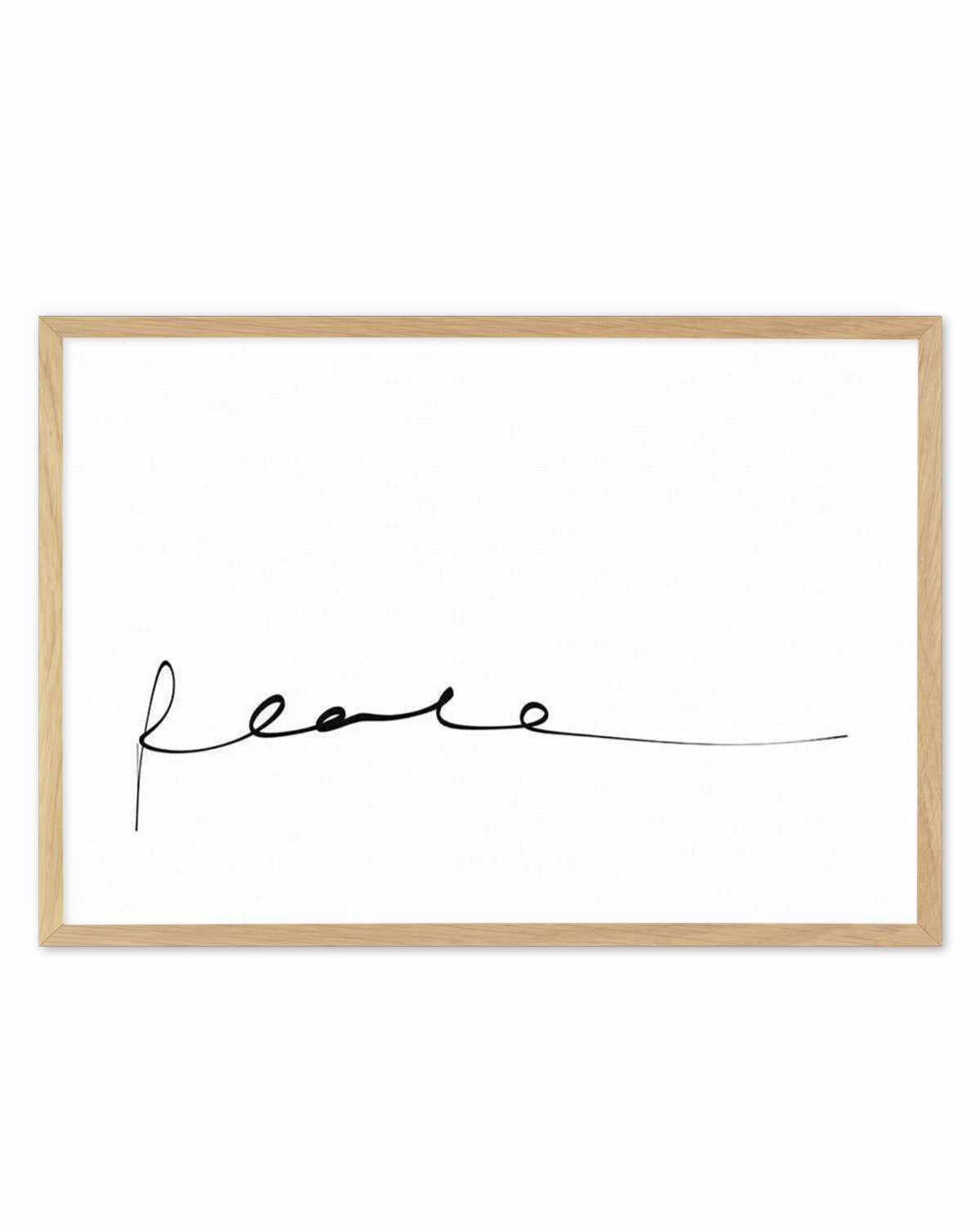 Peace | Hand scripted Art Print