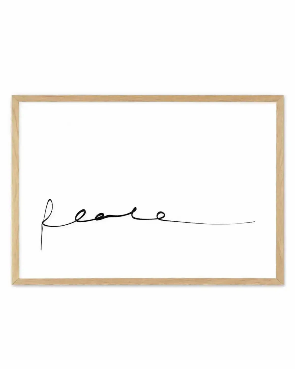 Peace | Hand scripted Art Print from Olive et Oriel where you can shop wallpaper and artworks online