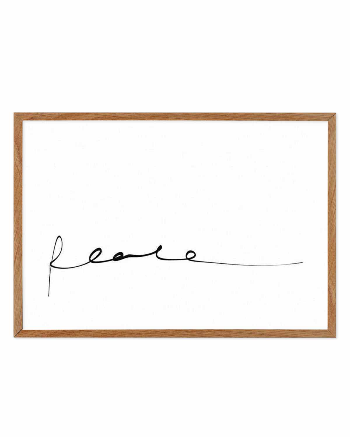 Peace | Hand scripted Art Print