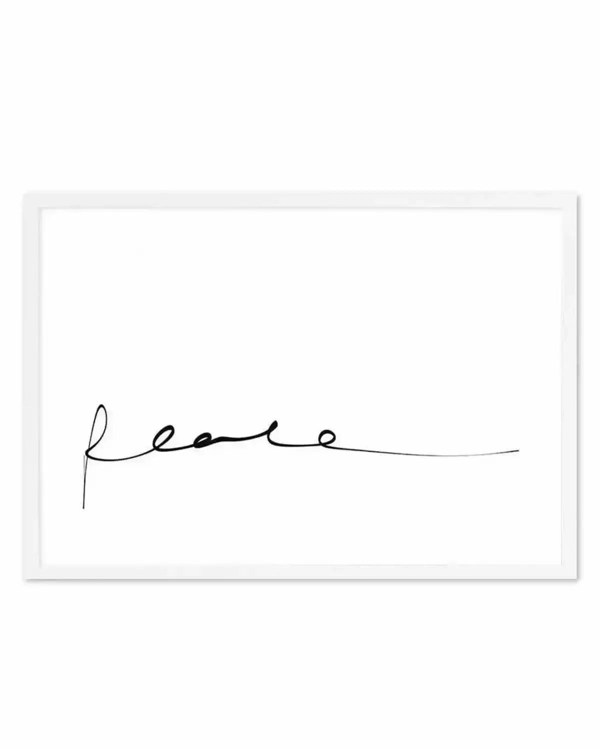 Peace | Hand scripted Art Print from Olive et Oriel where you can shop wallpaper and artworks online