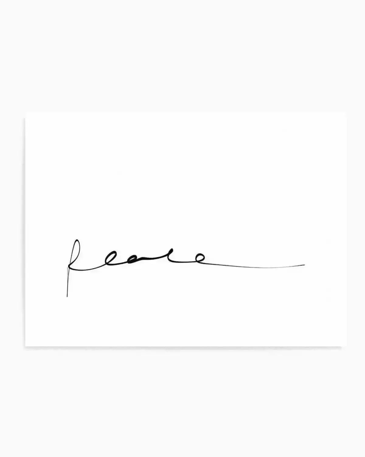 Peace | Hand scripted Art Print from Olive et Oriel where you can shop wallpaper and artworks online