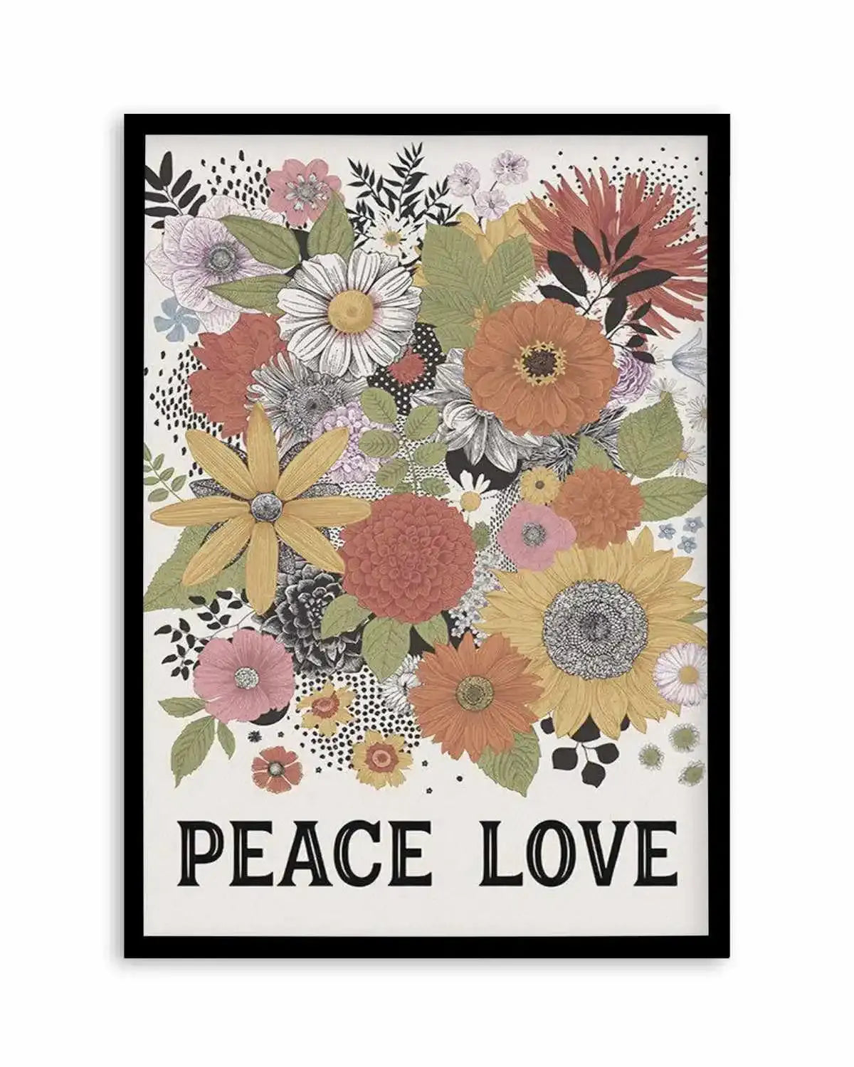 Peace & Love Art Print from Olive et Oriel where you can shop wallpaper and artworks online