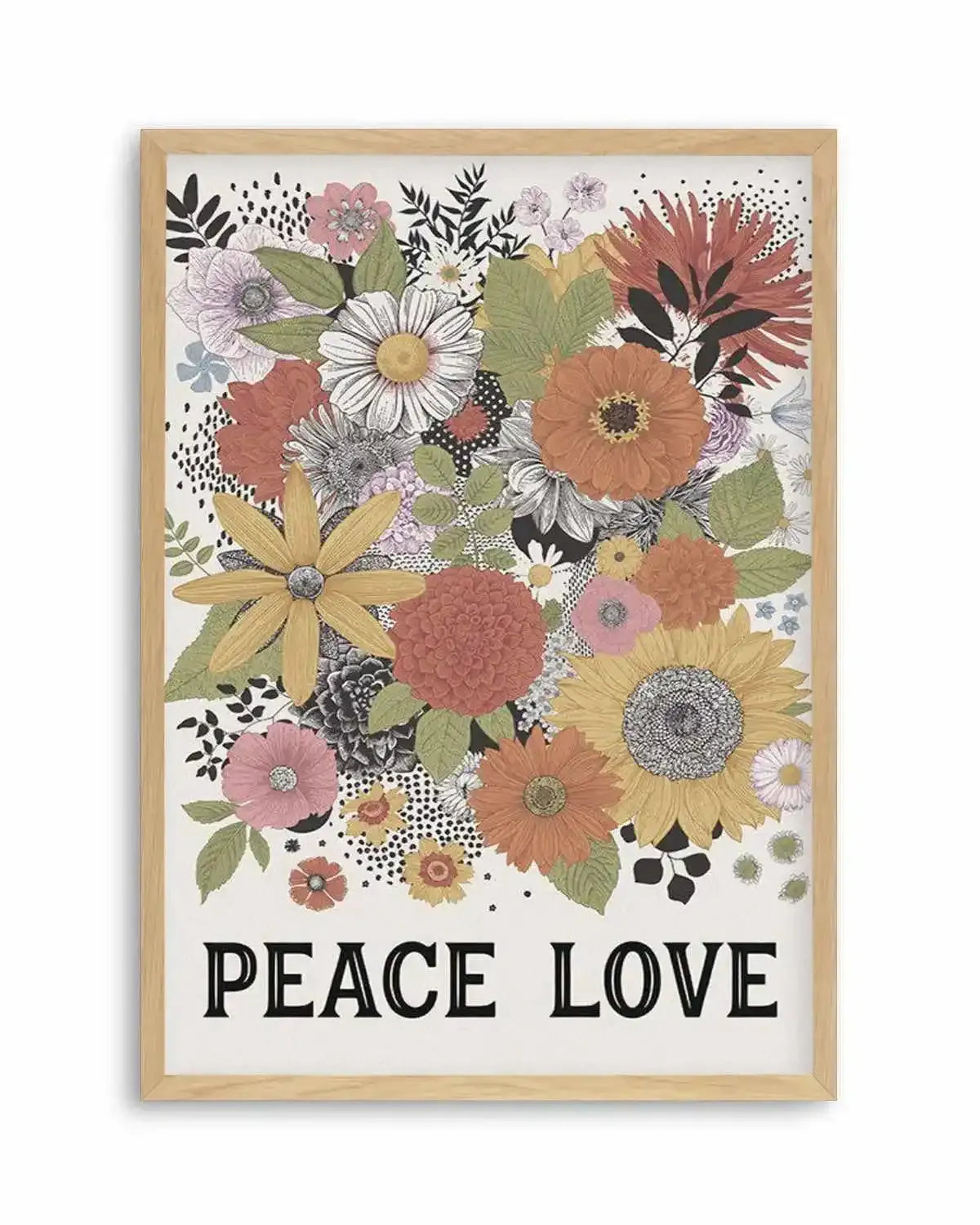 Peace & Love Art Print from Olive et Oriel where you can shop wallpaper and artworks online