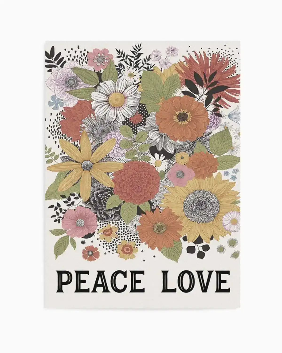 Peace & Love Art Print from Olive et Oriel where you can shop wallpaper and artworks online