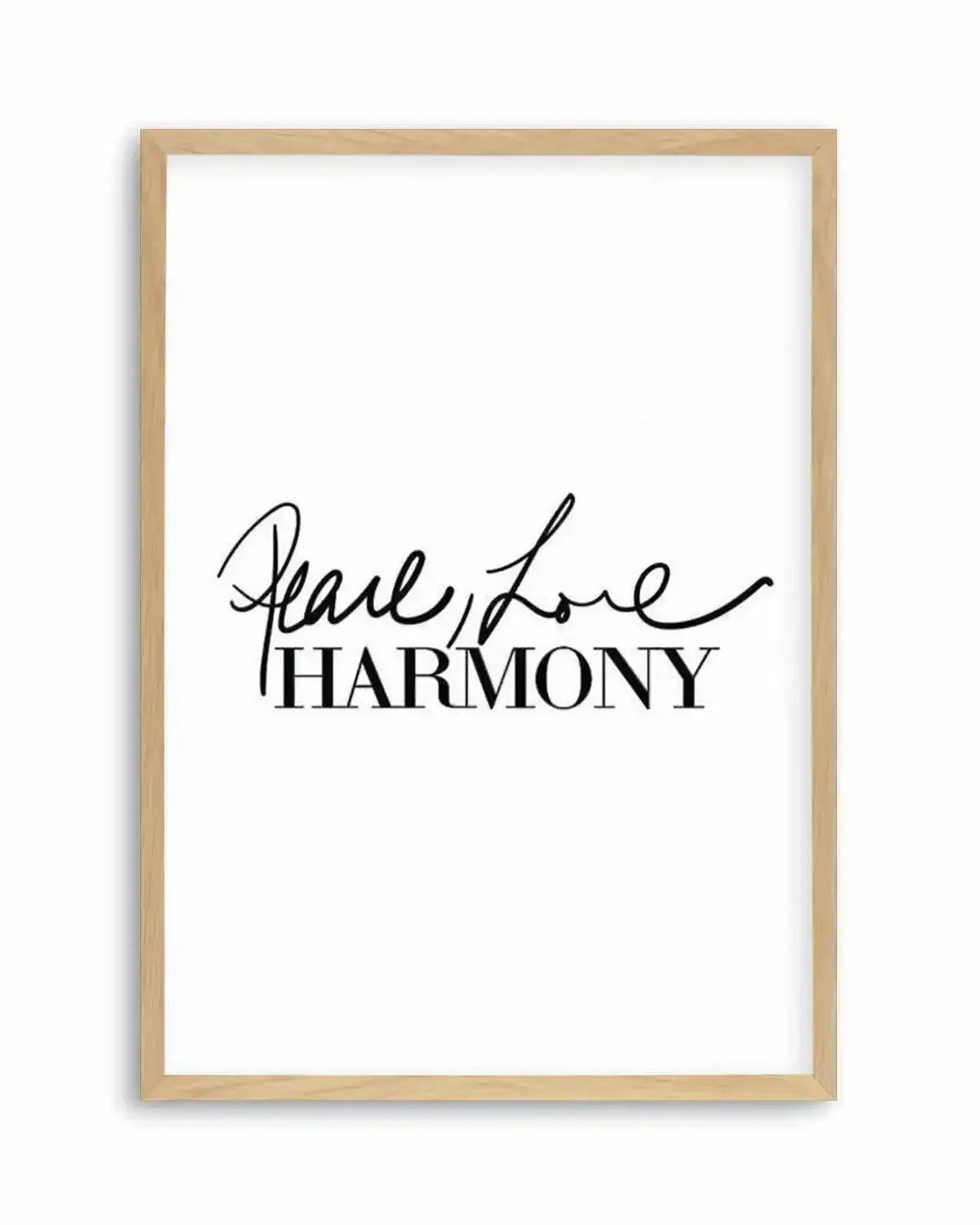 Peace, Love, Harmony Art Print from Olive et Oriel where you can shop wallpaper and artworks online