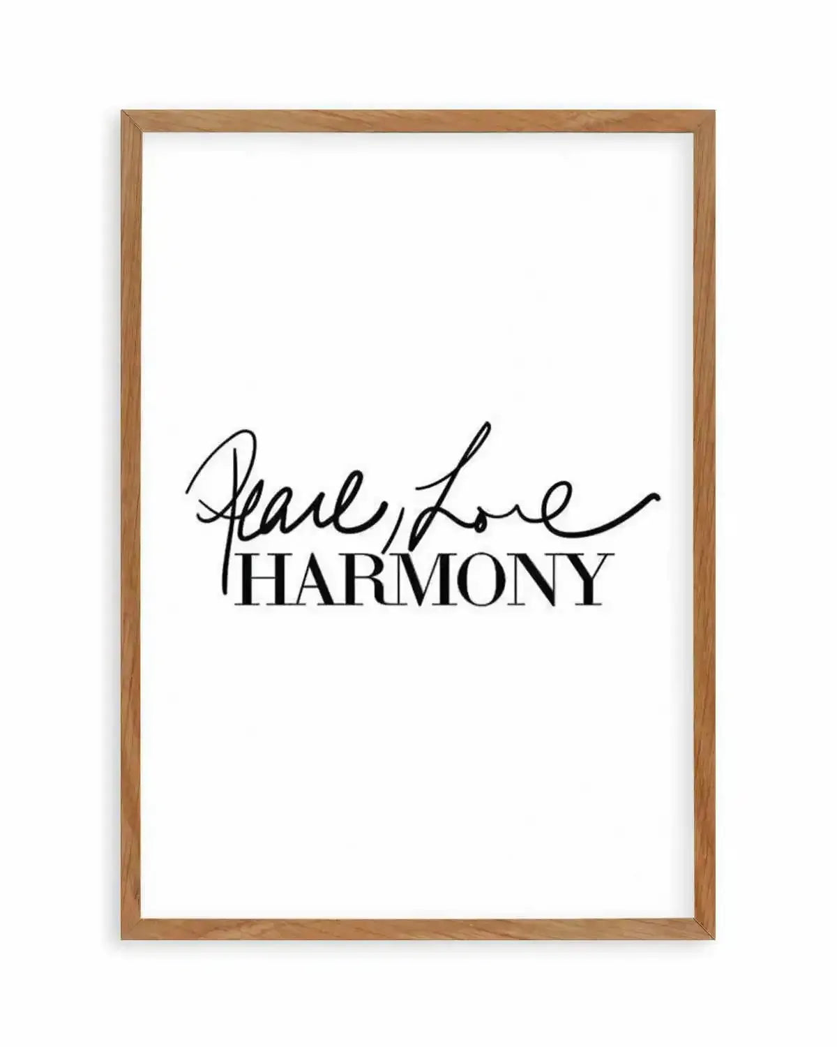 Peace, Love, Harmony Art Print from Olive et Oriel where you can shop wallpaper and artworks online