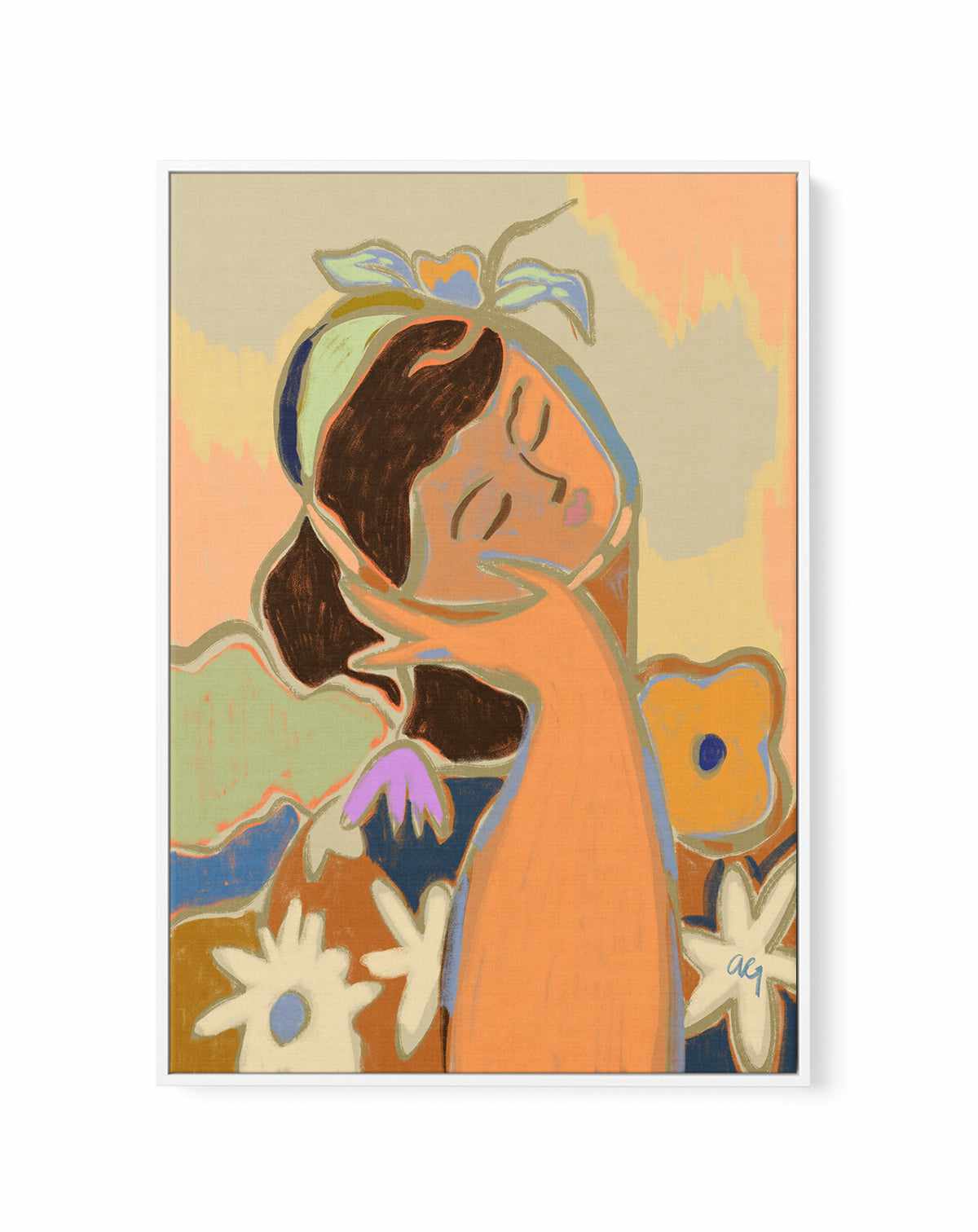 Peaceful by Arty Guava | Framed Canvas Art Print