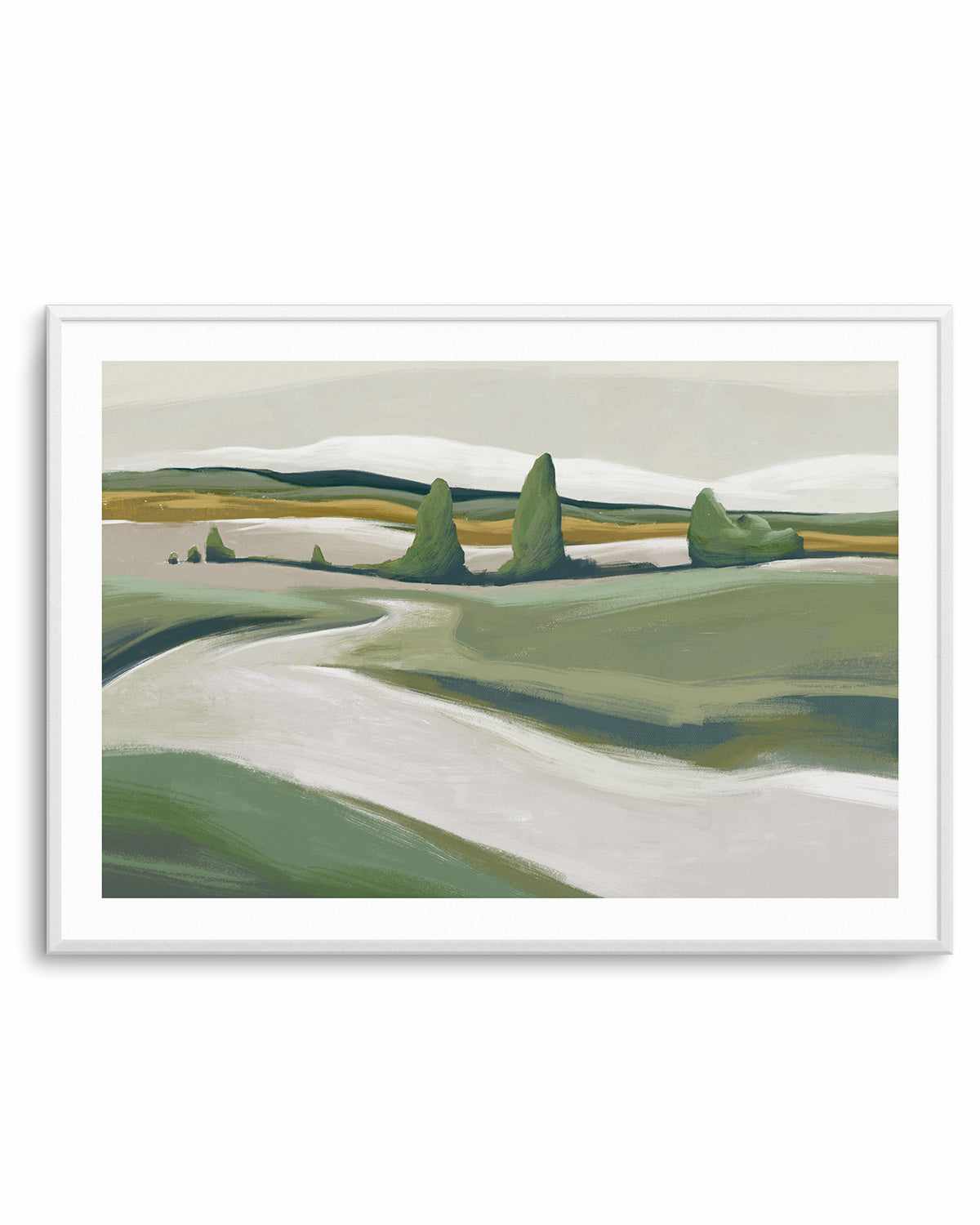 Peaceful Green Land Art Print