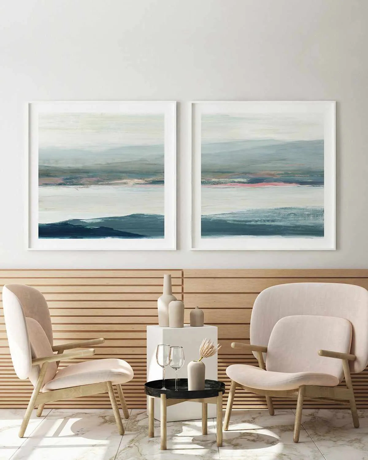 Peaceful Mind II Right SQ Art Print from Olive et Oriel where you can shop wallpaper and artworks online