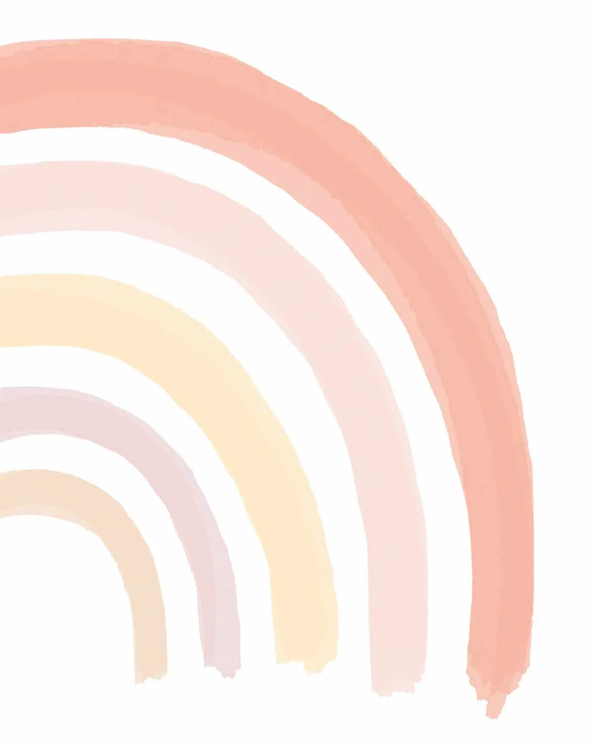 Peach Rainbow Peel & Stick Decal-Decals-Olive et Oriel-Decorate your kids bedroom wall decor with removable wall decals, these fabric kids decals are a great way to add colour and update your children's bedroom. Available as girls wall decals or boys wall decals, there are also nursery decals.