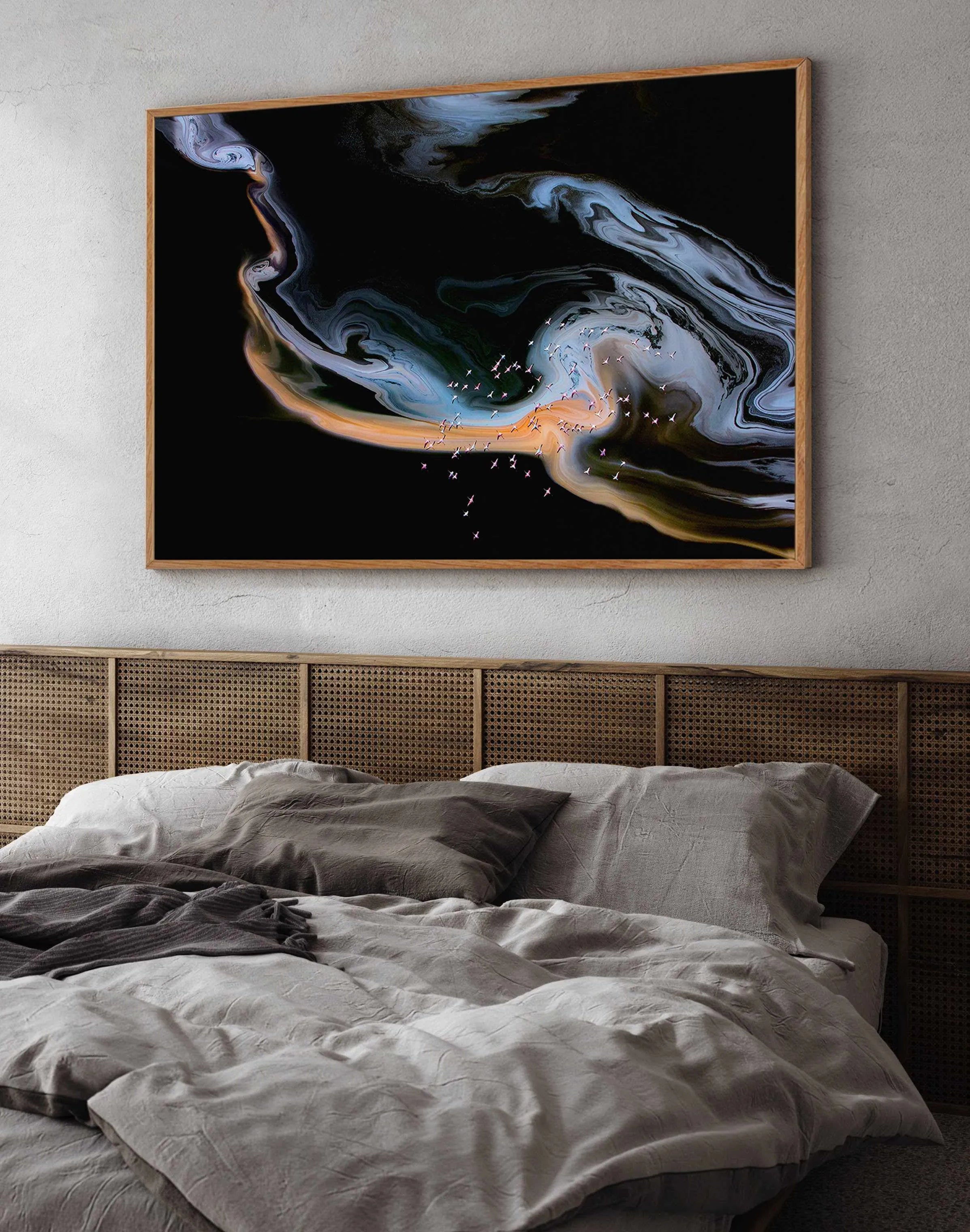 Peach Lake by Phillip Chang | Framed Canvas Art Print from Olive et Oriel where you can shop wallpaper and artworks online