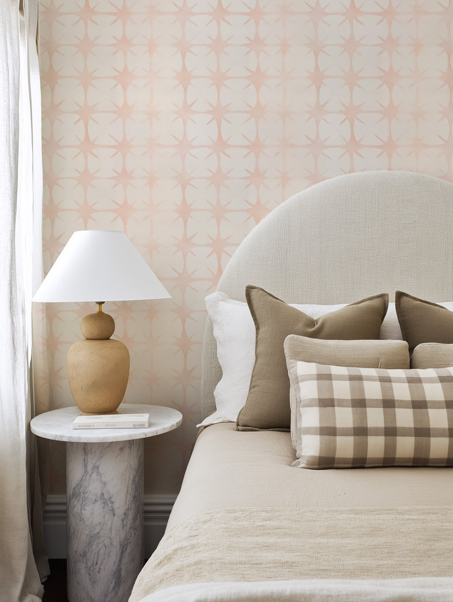 Peach Pink Prism Wallpaper from Olive et Oriel where you can shop wallpaper and artworks online