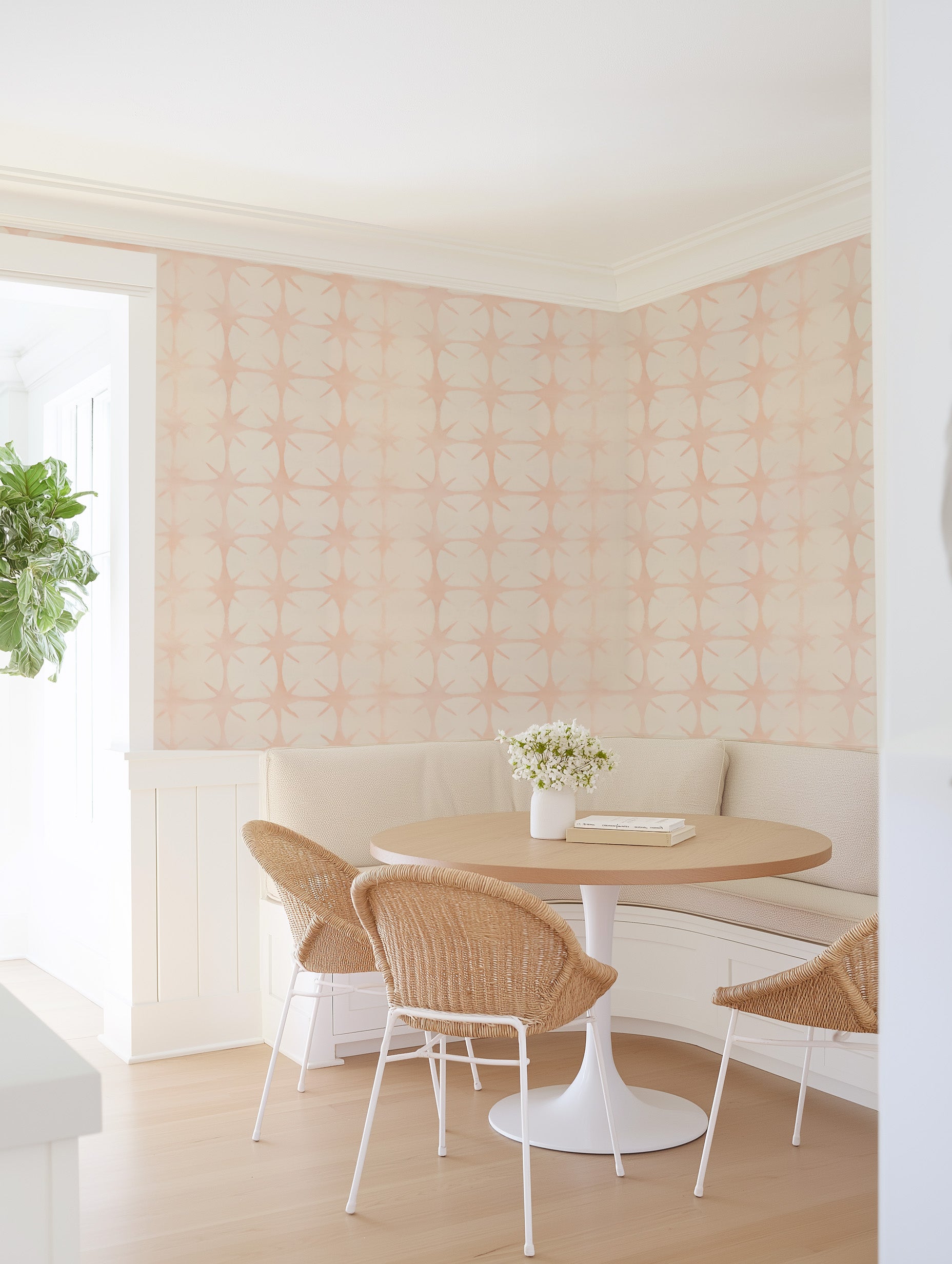 Peach Pink Prism Wallpaper from Olive et Oriel where you can shop wallpaper and artworks online