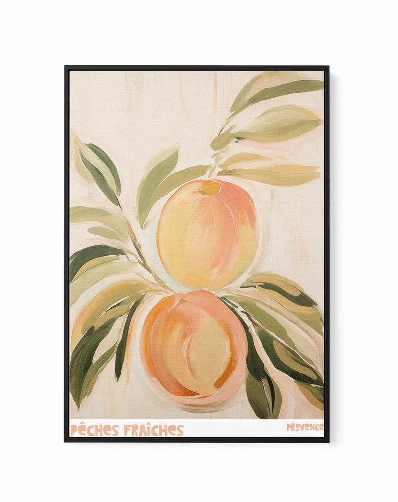 Peaches Fraiches I | Framed Canvas Art Print