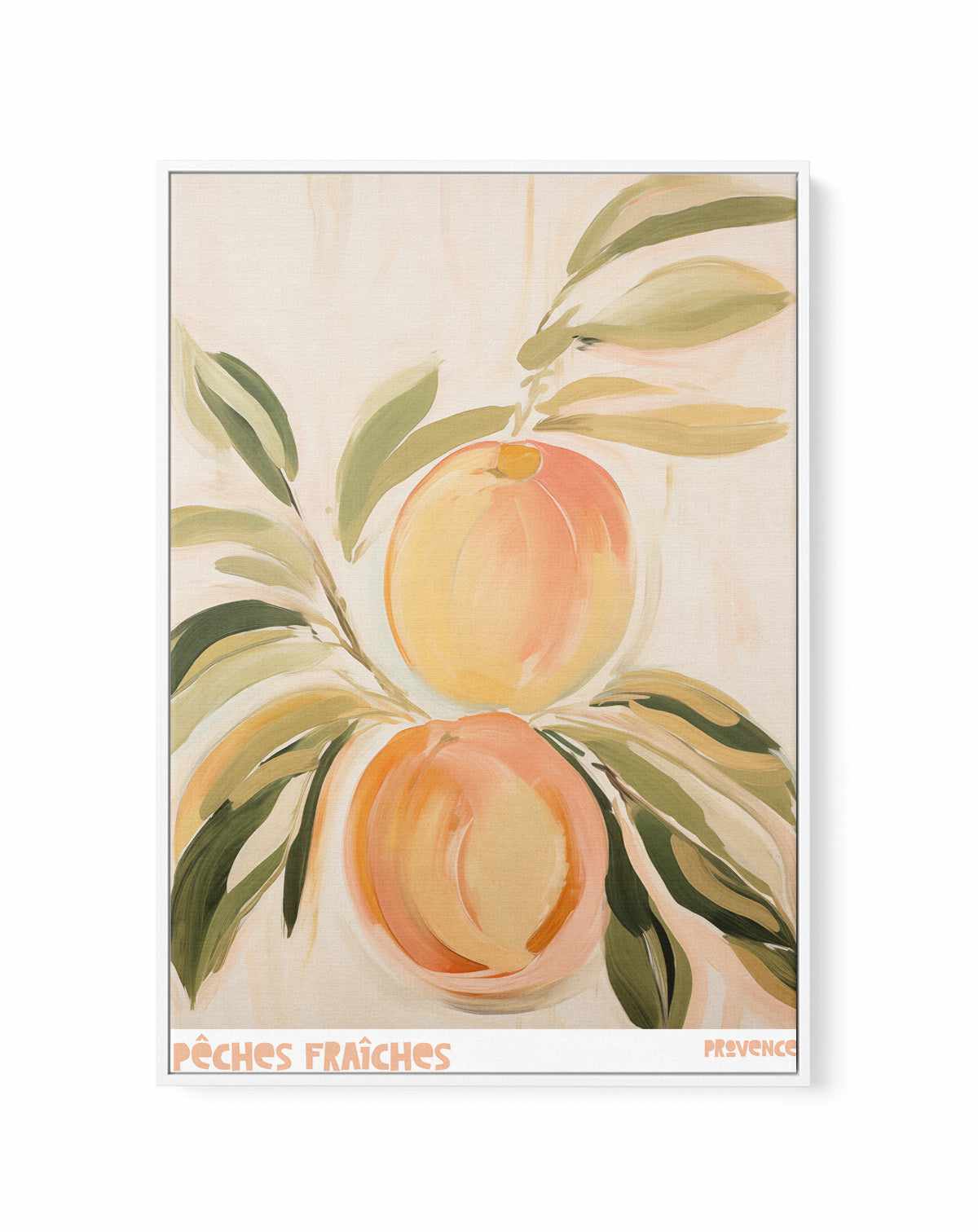 Peaches Fraiches I | Framed Canvas Art Print