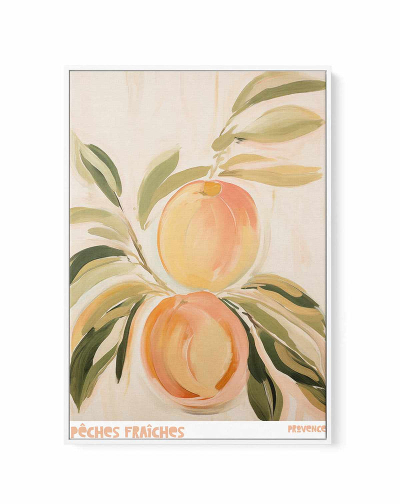 Peaches Fraiches I | Framed Canvas Art Print