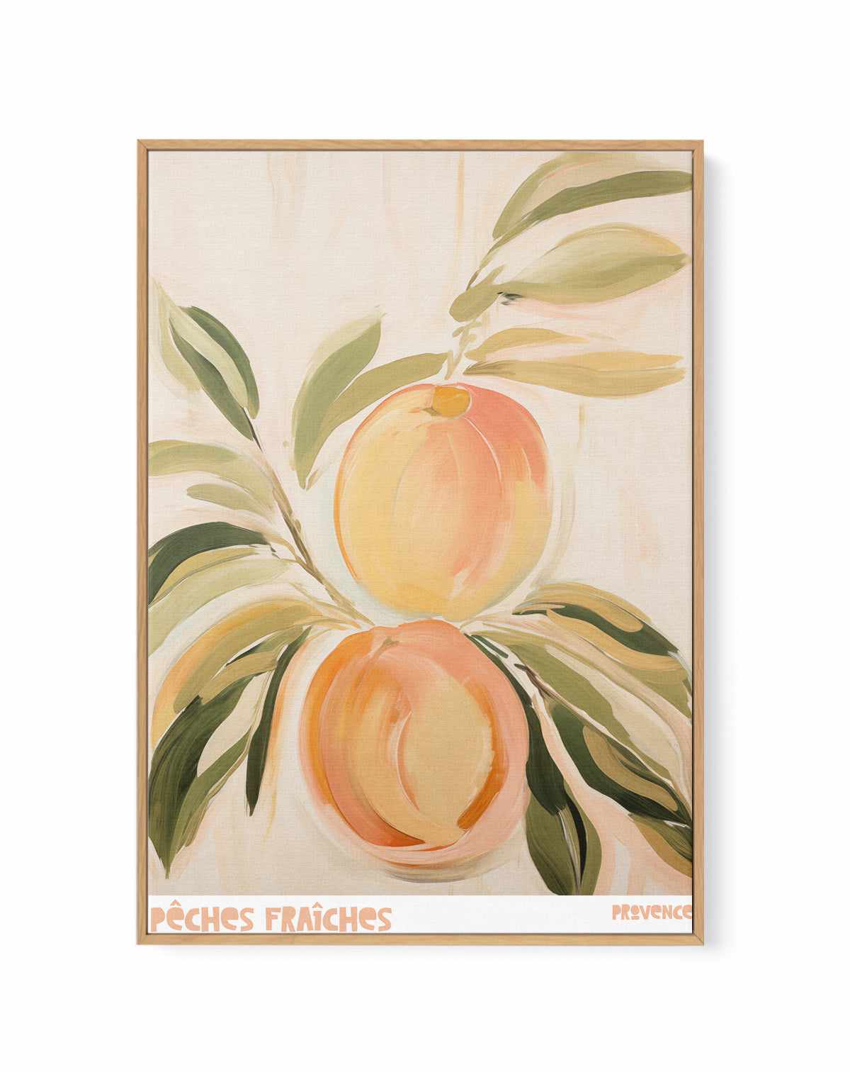 Peaches Fraiches I | Framed Canvas Art Print