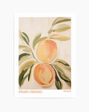 Peaches Fraiches I | Art Print from Olive et Oriel where you can shop wallpaper and artworks online