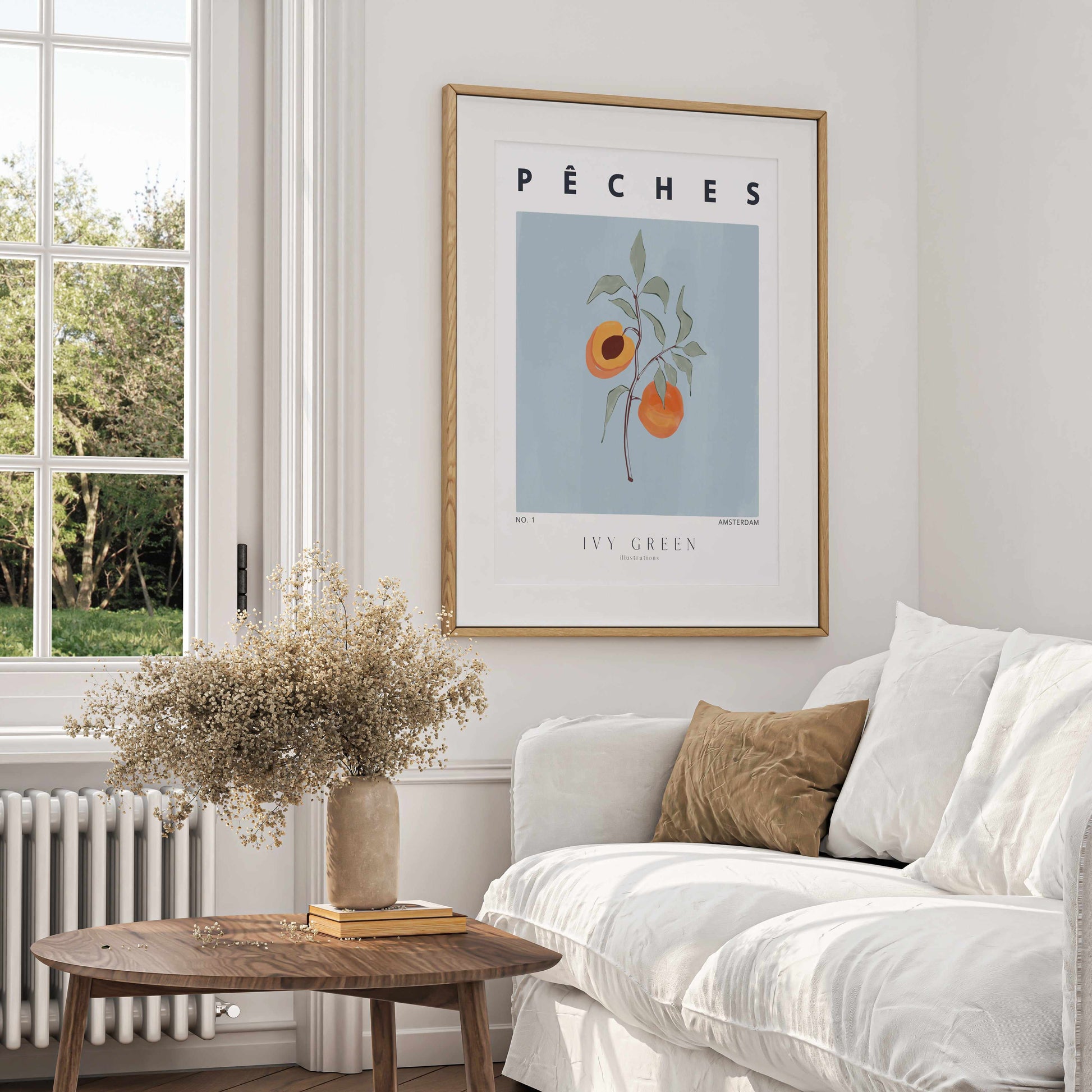 Peaches by Ivy Green Illustrations | Art Print from Olive et Oriel where you can shop wallpaper and artworks online