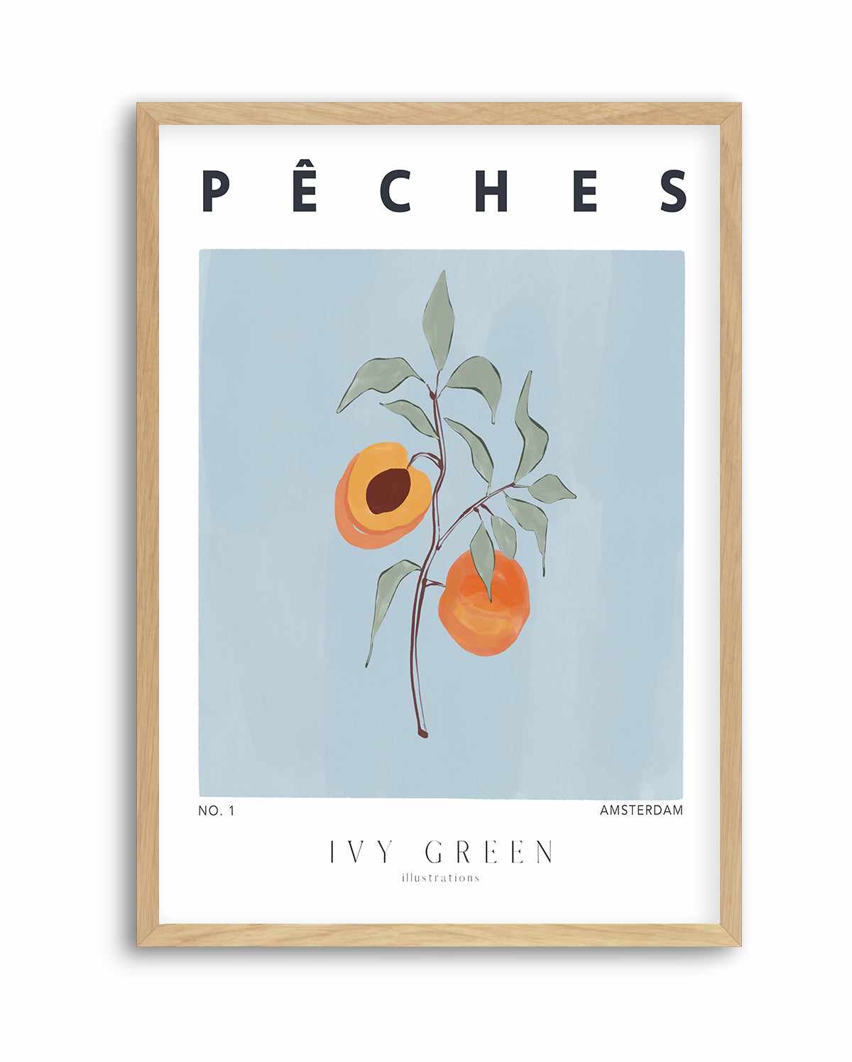 Peaches by Ivy Green Illustrations | Art Print from Olive et Oriel where you can shop wallpaper and artworks online