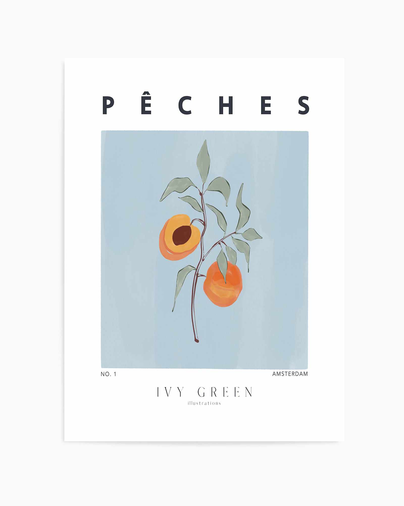 Peaches by Ivy Green Illustrations | Art Print from Olive et Oriel where you can shop wallpaper and artworks online