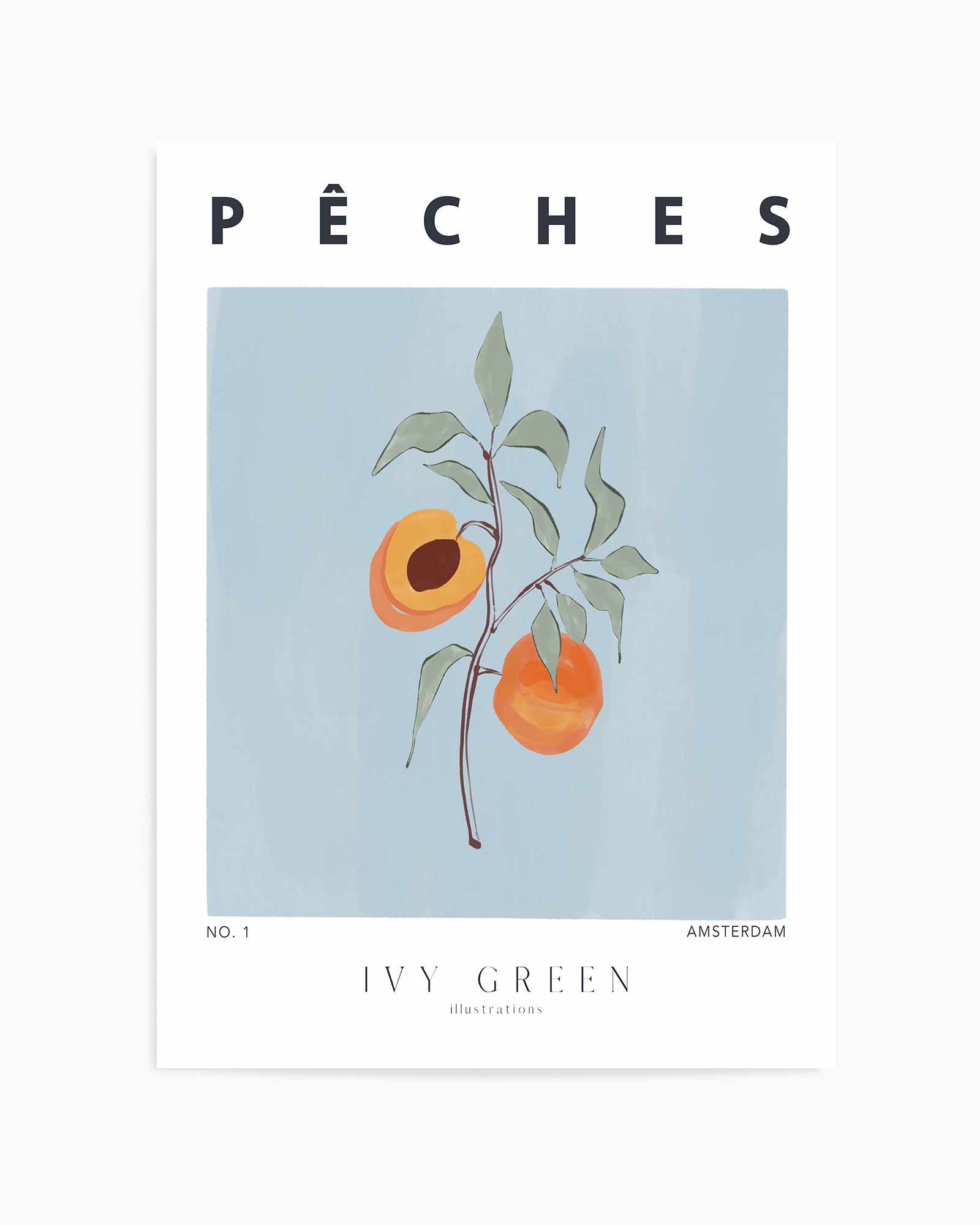Peaches by Ivy Green Illustrations | Art Print from Olive et Oriel where you can shop wallpaper and artworks online