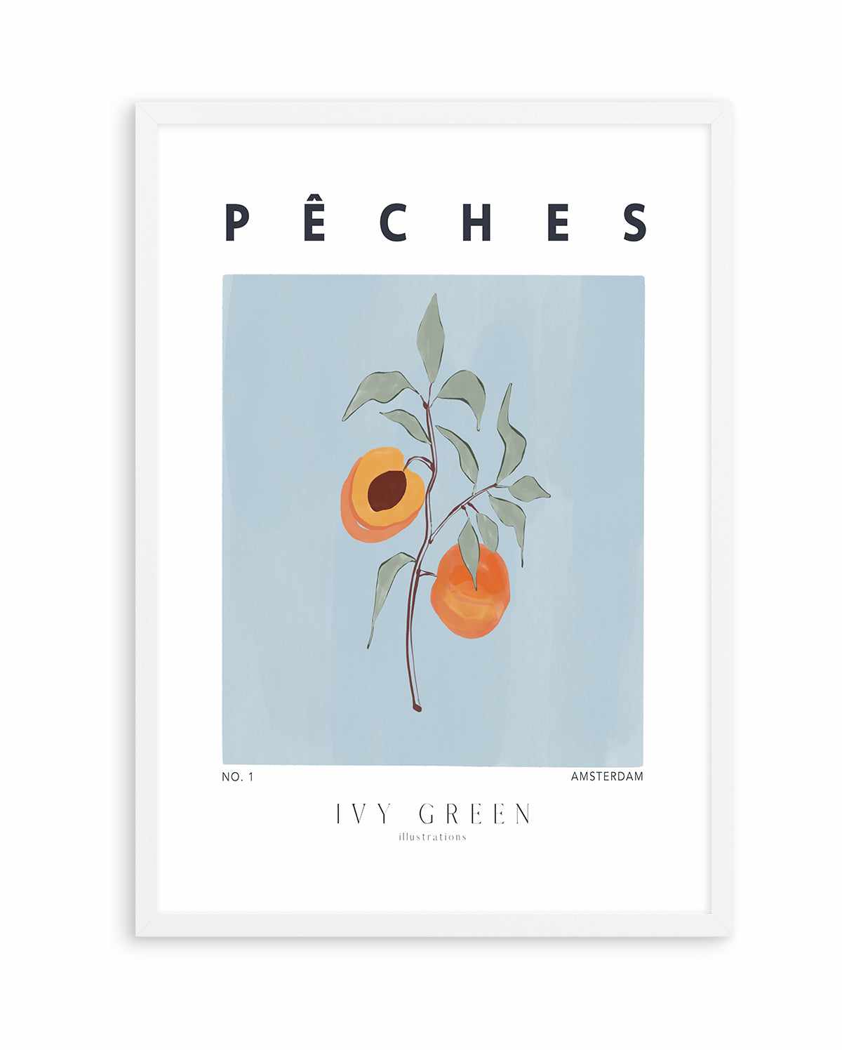 Peaches by Ivy Green Illustrations | Art Print from Olive et Oriel where you can shop wallpaper and artworks online