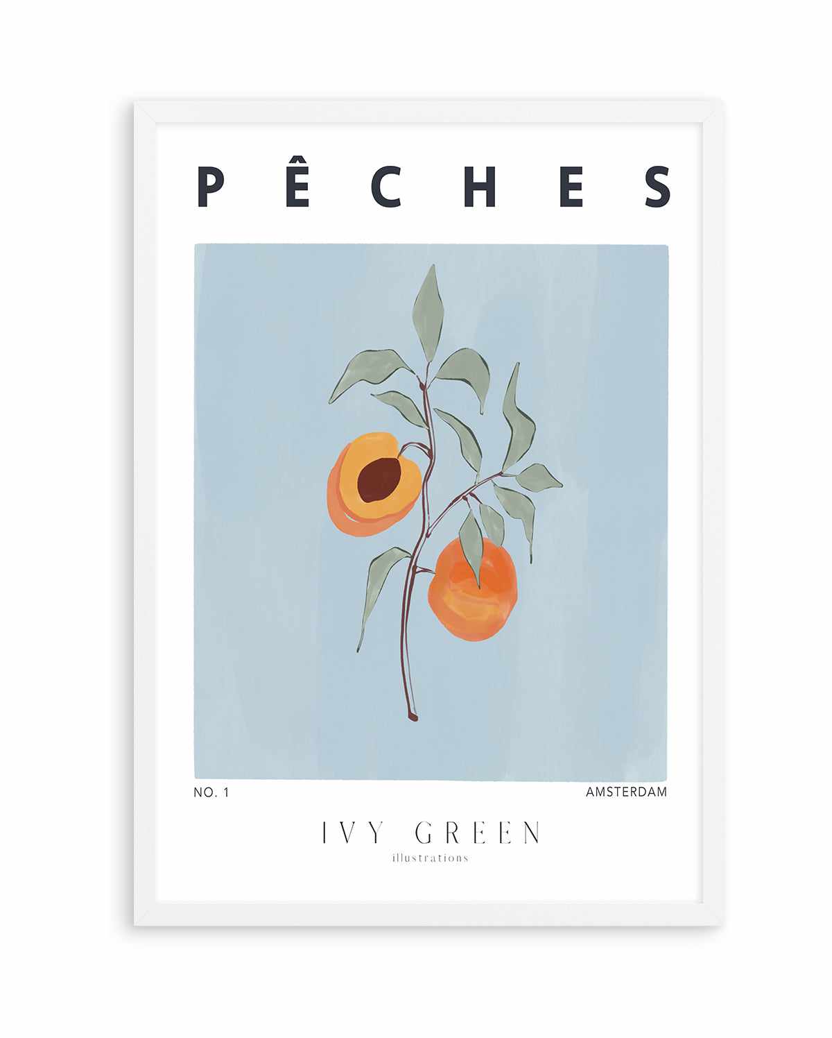 Peaches by Ivy Green Illustrations | Art Print from Olive et Oriel where you can shop wallpaper and artworks online
