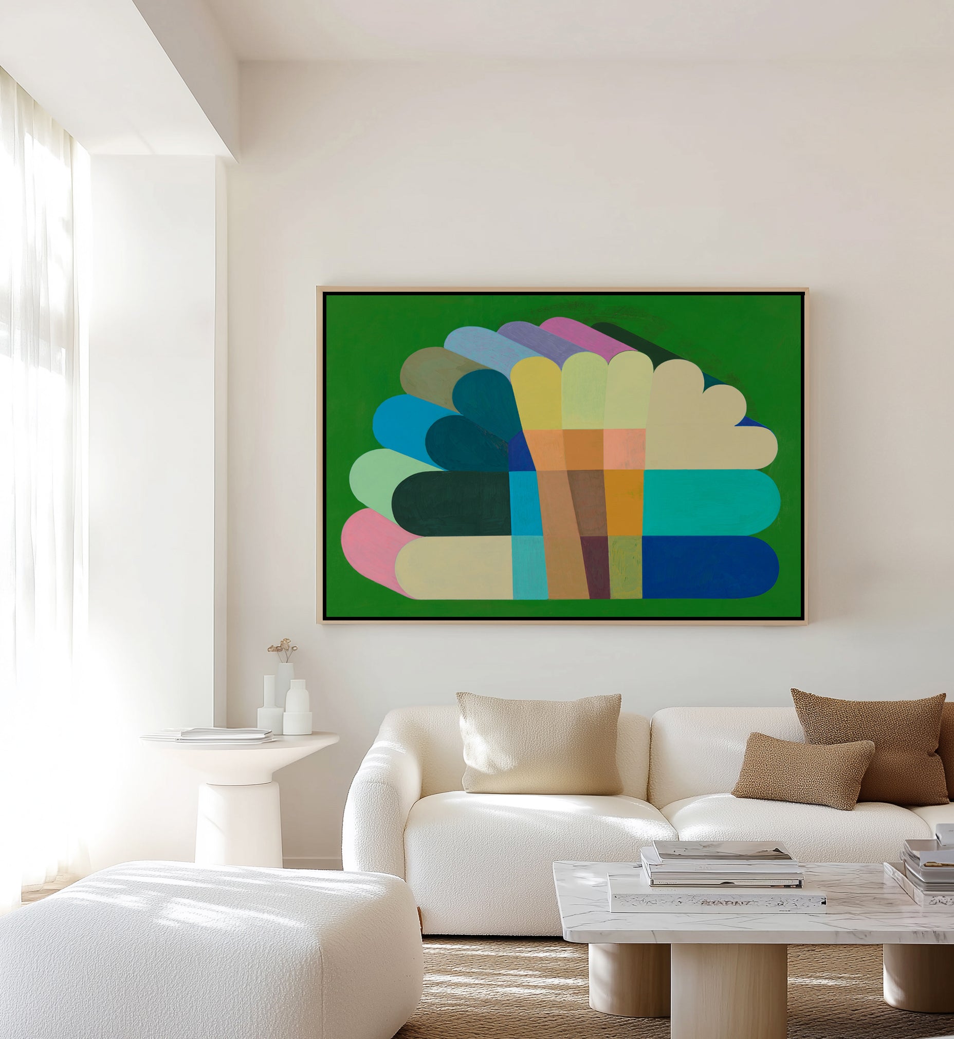 Peacock by Naomi Taitz Duffy | Framed Canvas Art Print