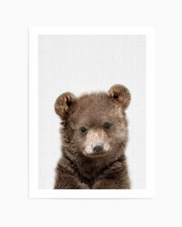 Peakaboo Baby Bear By Lola Peacock | Art Print from Olive et Oriel where you can shop wallpaper and artworks online