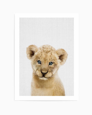 Peakaboo Baby Lion By Lola Peacock | Art Print from Olive et Oriel where you can shop wallpaper and artworks online