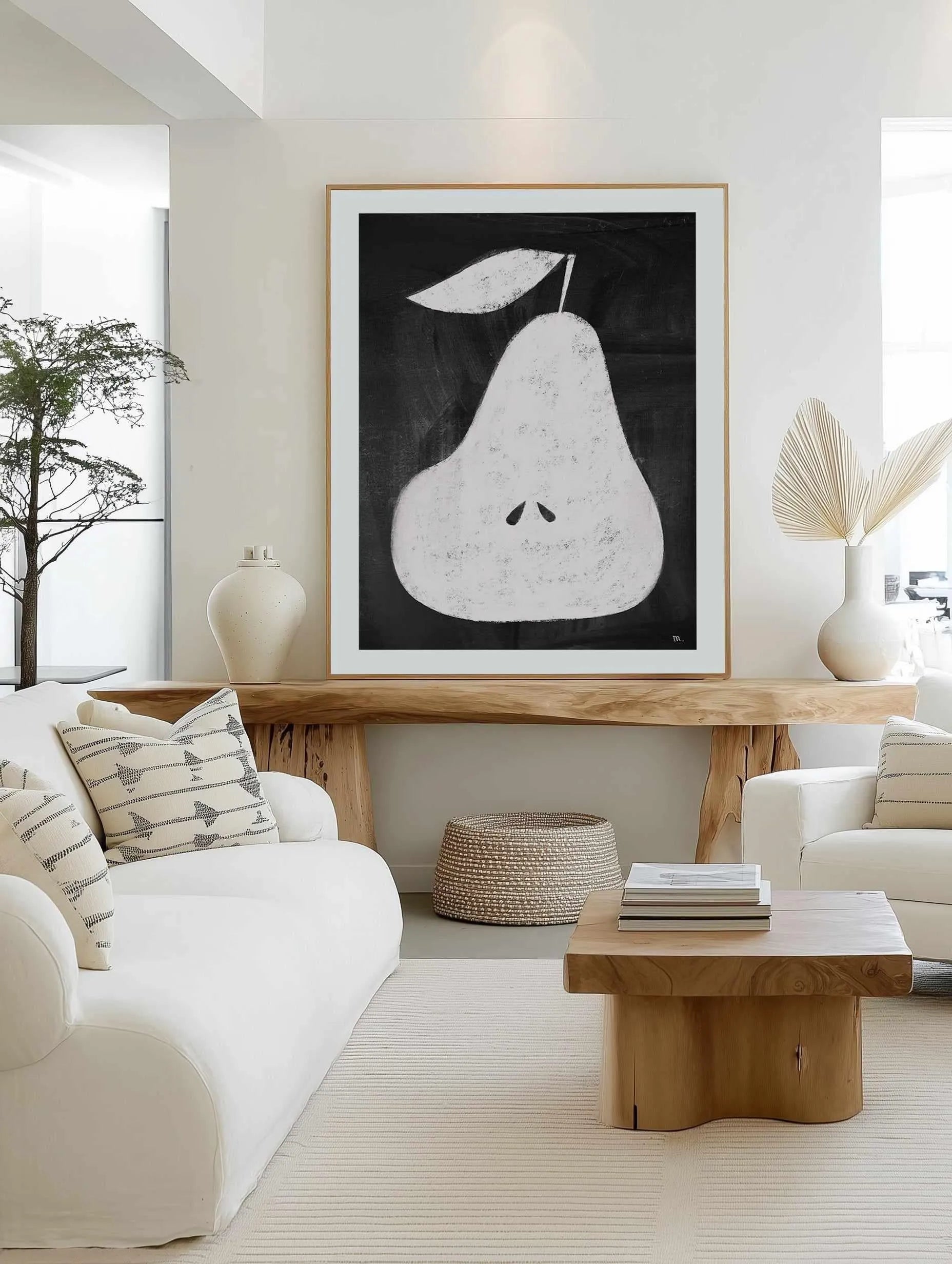 Pear on Blackboard by Marco Marella | Art Print from Olive et Oriel where you can shop wallpaper and artworks online