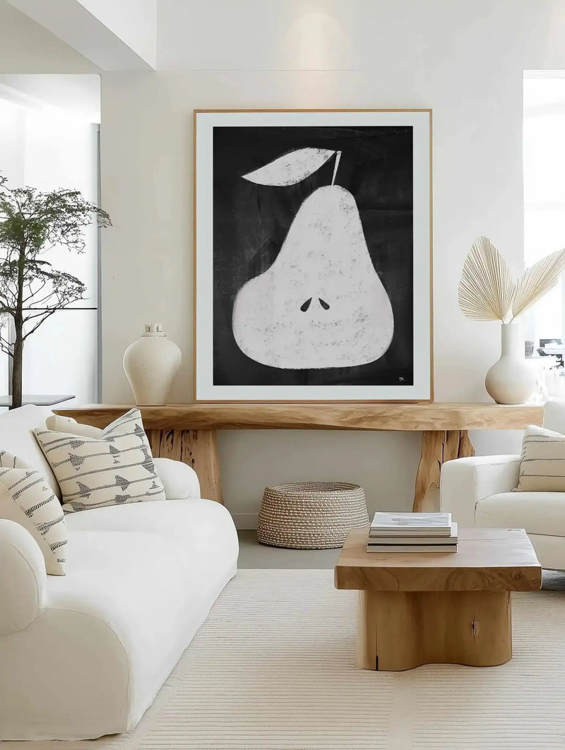 Pear on Blackboard by Marco Marella | Art Print from Olive et Oriel where you can shop wallpaper and artworks online