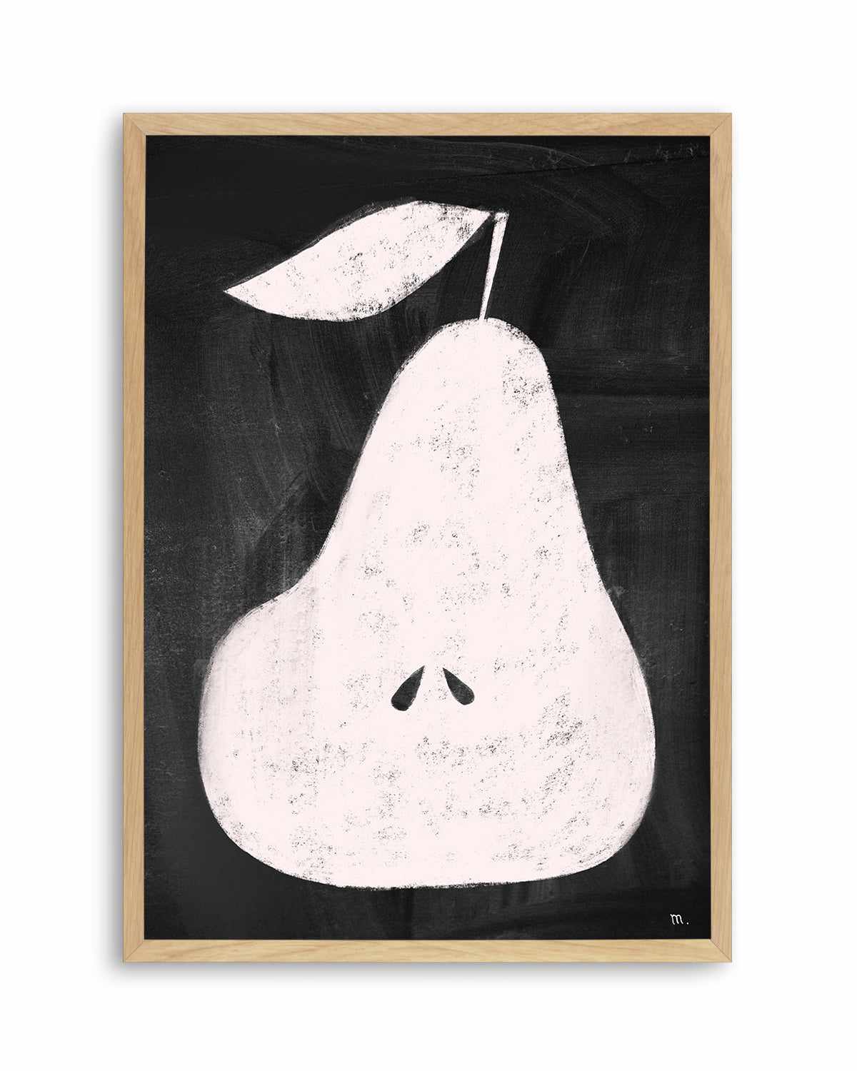 Pear on Blackboard by Marco Marella | Art Print