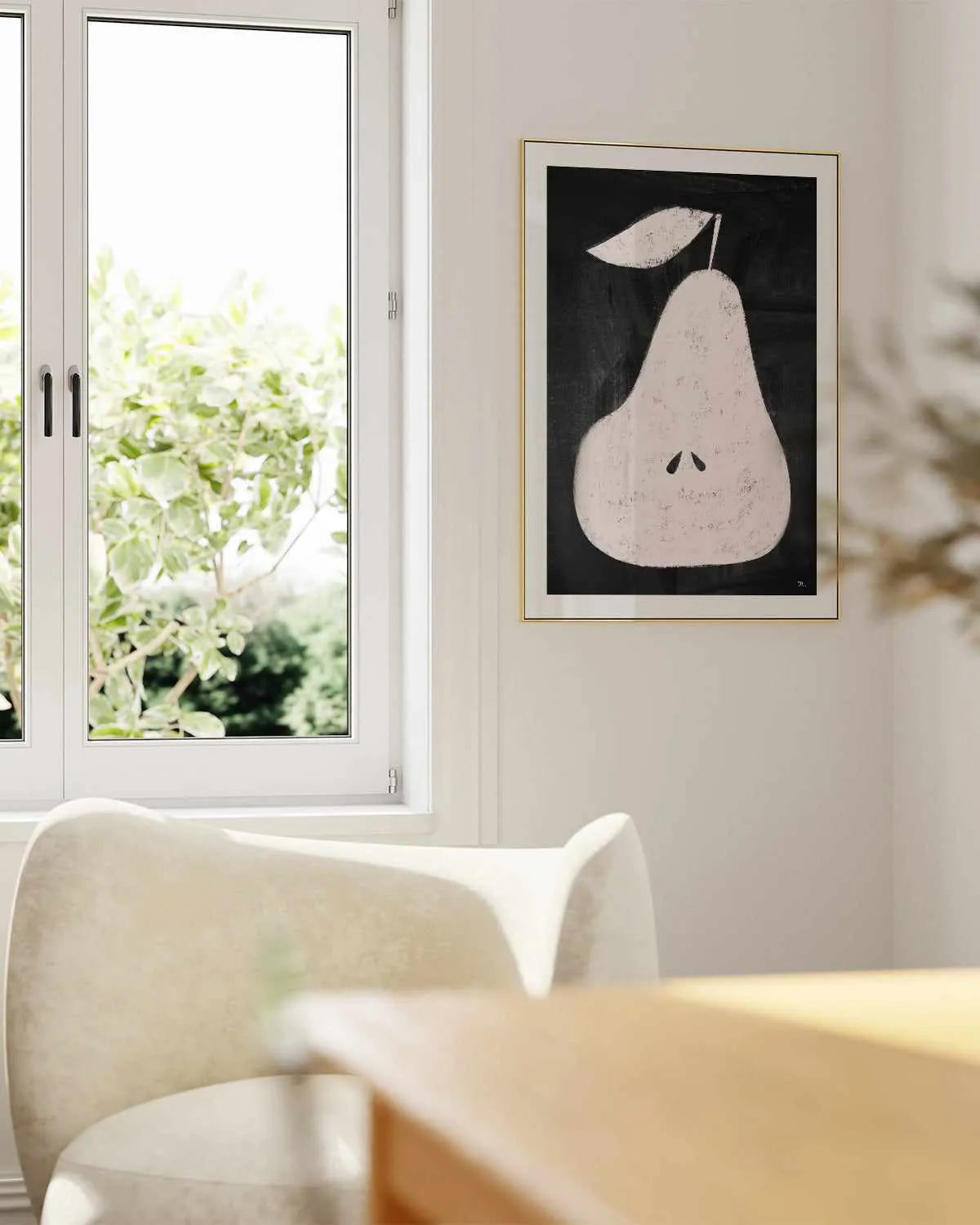 Pear on Blackboard by Marco Marella | Art Print from Olive et Oriel where you can shop wallpaper and artworks online