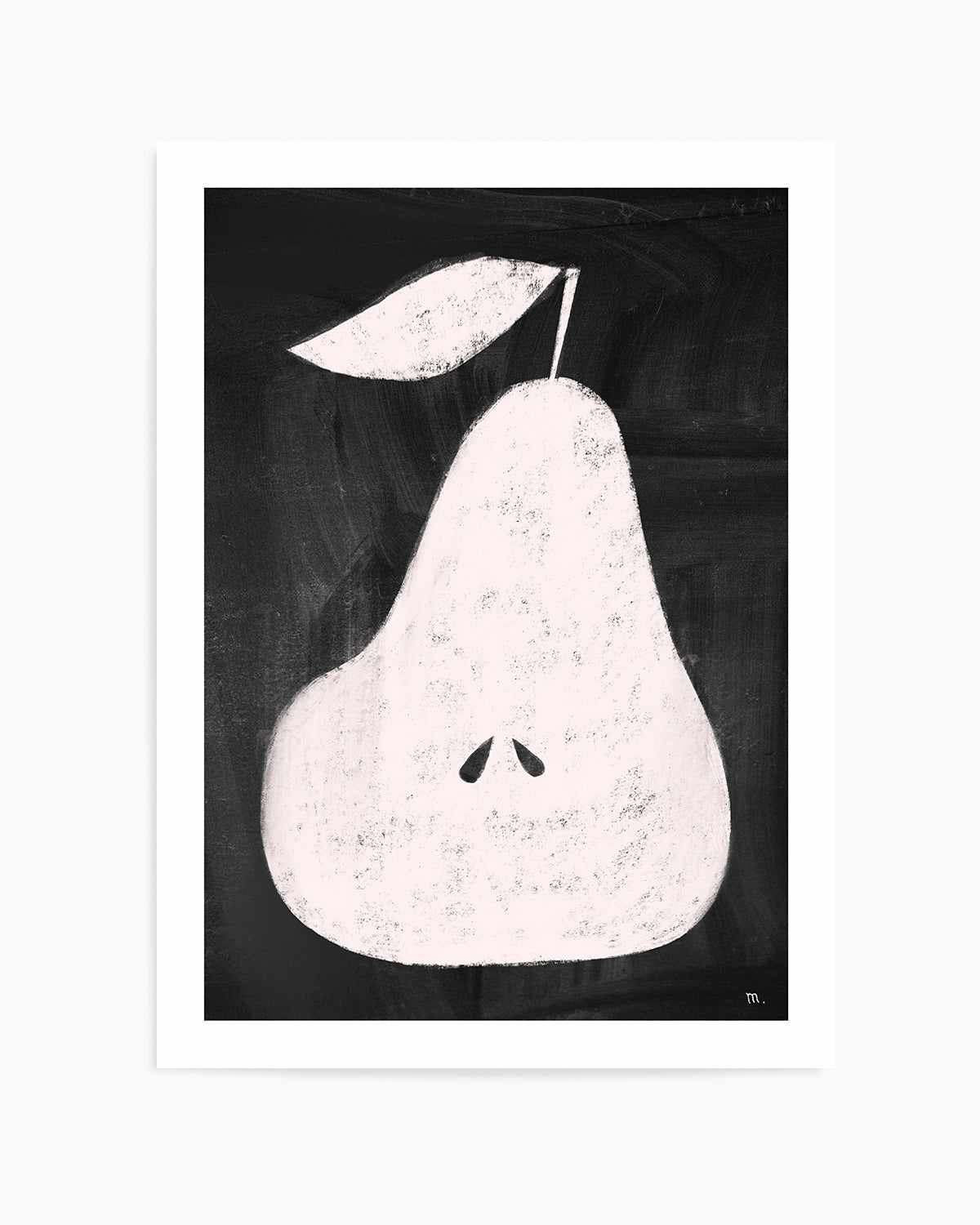 Pear on Blackboard by Marco Marella | Art Print