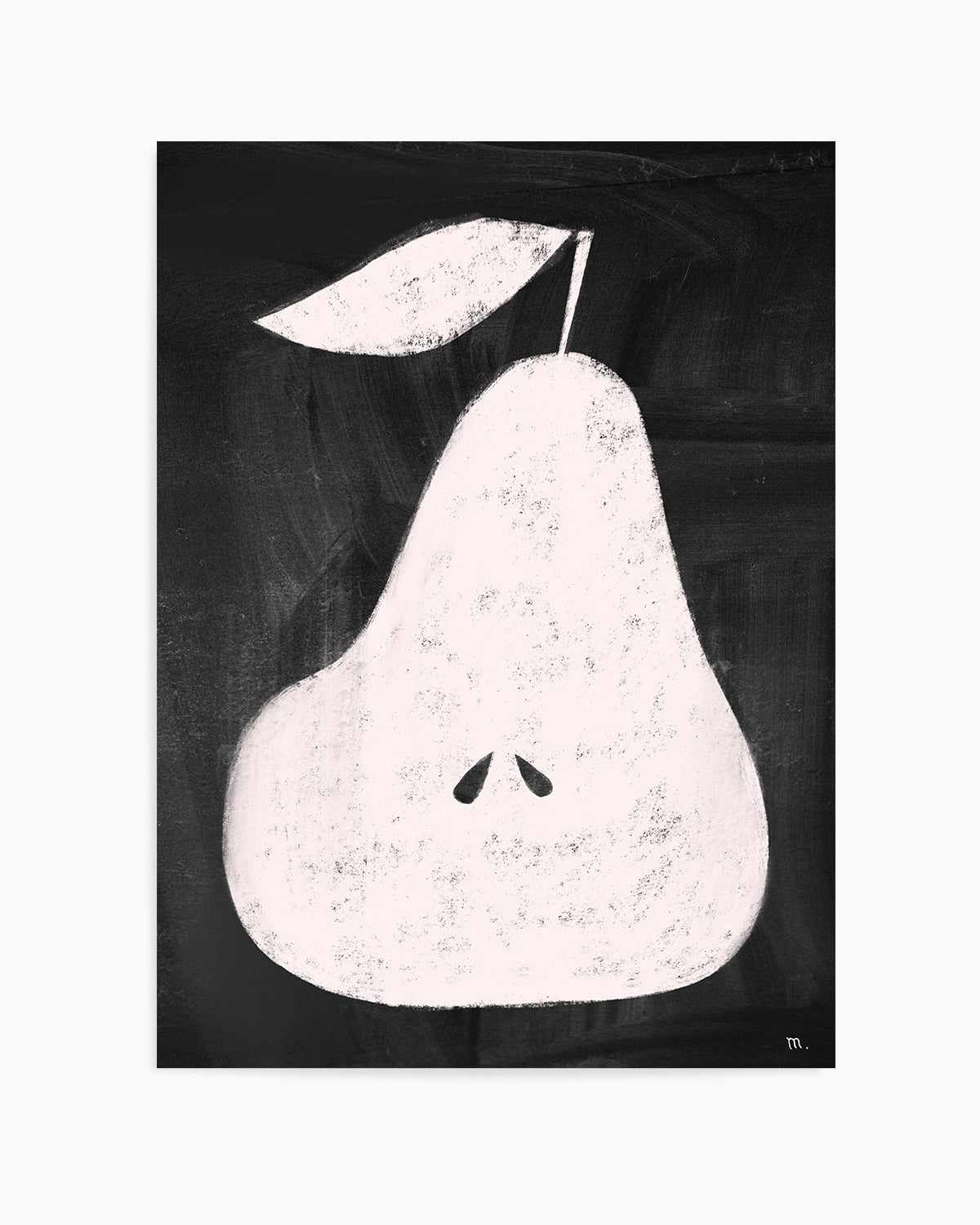 Pear on Blackboard by Marco Marella | Art Print