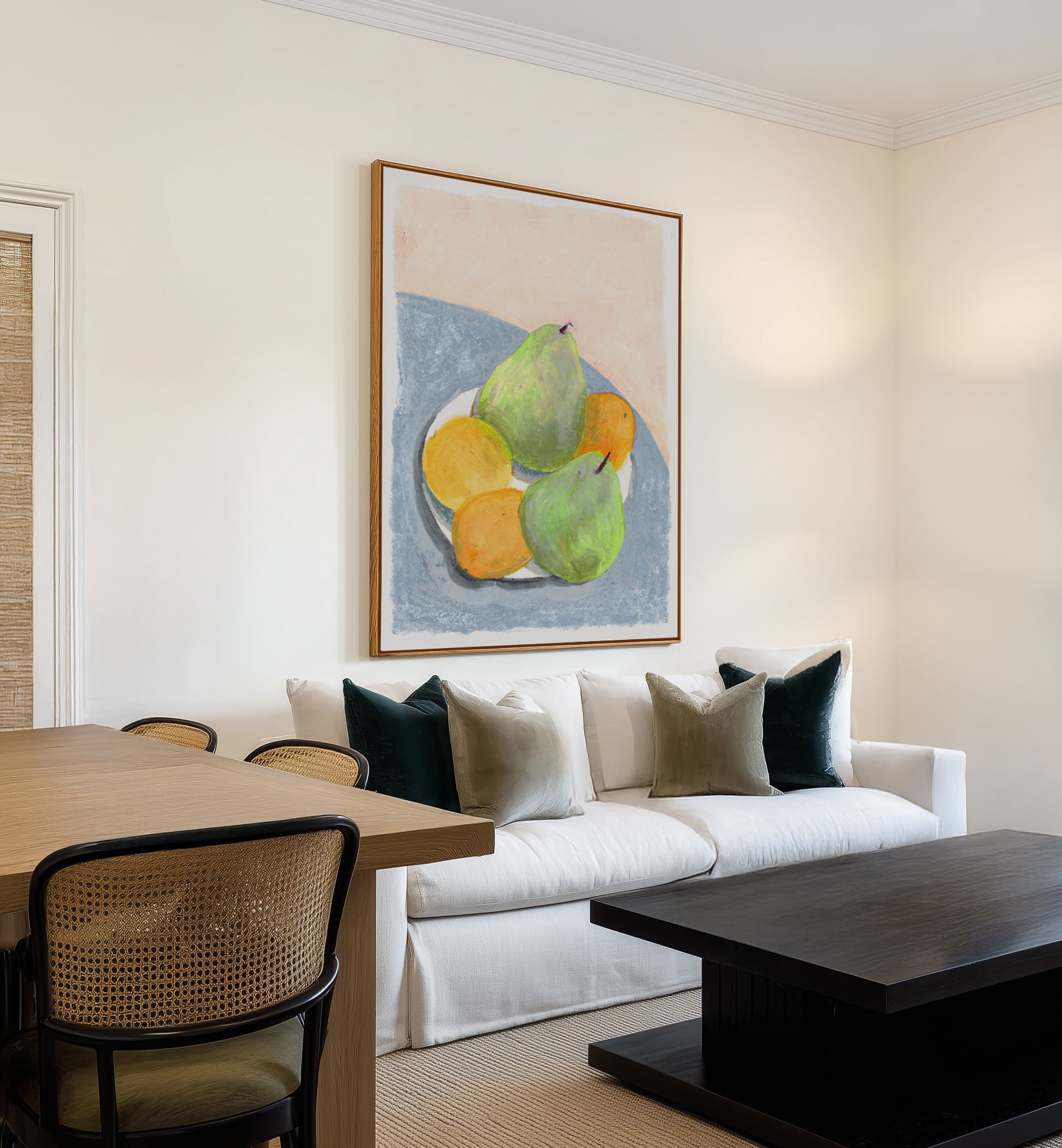 Pears 2 by Laura Page | Framed Canvas Art Print